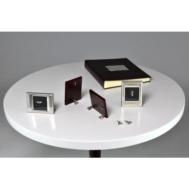 Four Sterling Silver Italian Photo Frames and Album For Sale - Image 4 of 13
