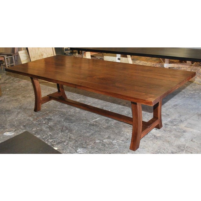 Wood Walnut Dining Table by Petersen Antiques For Sale - Image 7 of 8