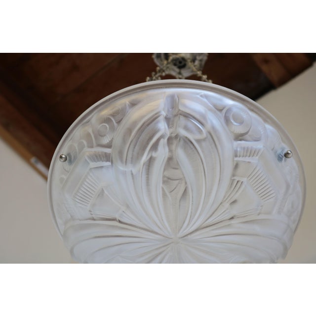 Antique French Art Deco Pendant Light by Henry Mouynet, 1930 For Sale - Image 16 of 16