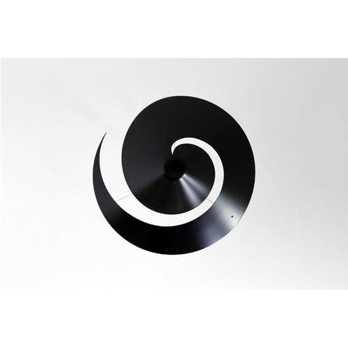 Large Mid-Century Modern Black Snail Ceiling or Wall Lamp by Serge Mouille For Sale - Image 4 of 8