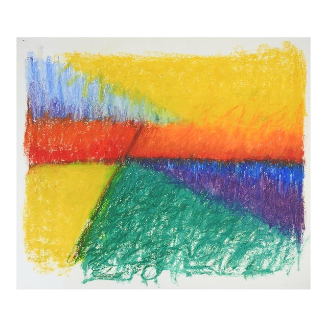 Vintage Abstract Color Block Painting For Sale