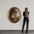 Antique Italian painting from the second half of the 18th century. An oval-shaped artwork oil on canvas depicting a still...