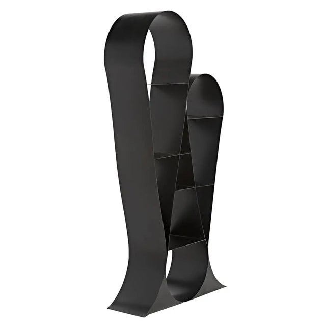 Not Yet Made - Made To Order NOIR Zaha Bookcase, Black Metal For Sale - Image 5 of 7