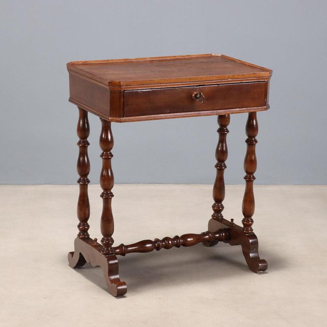 Walnut Work Table, Late 1800s For Sale - Image 9 of 9