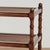 Burgundy Vintage Three Tiered Caned British Colonial Style Stand For Sale - Image 8 of 13