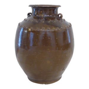 Antique Chinese Brown Glazed Ceramic Wine Jug