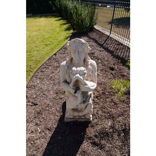 Traditional 1990s Large White Garden Statue For Sale - Image 3 of 13