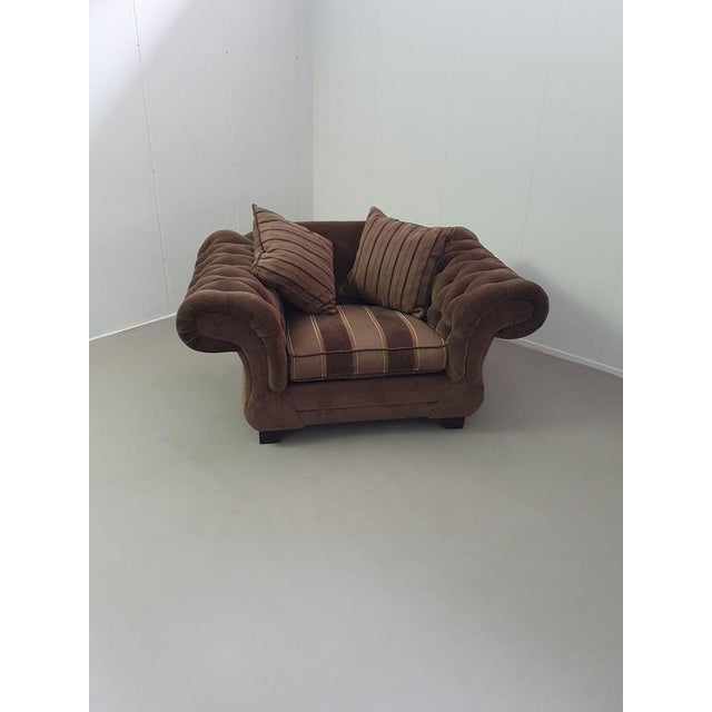 Brown Large Dutch Weighty Love Seat with Cushions For Sale - Image 8 of 18