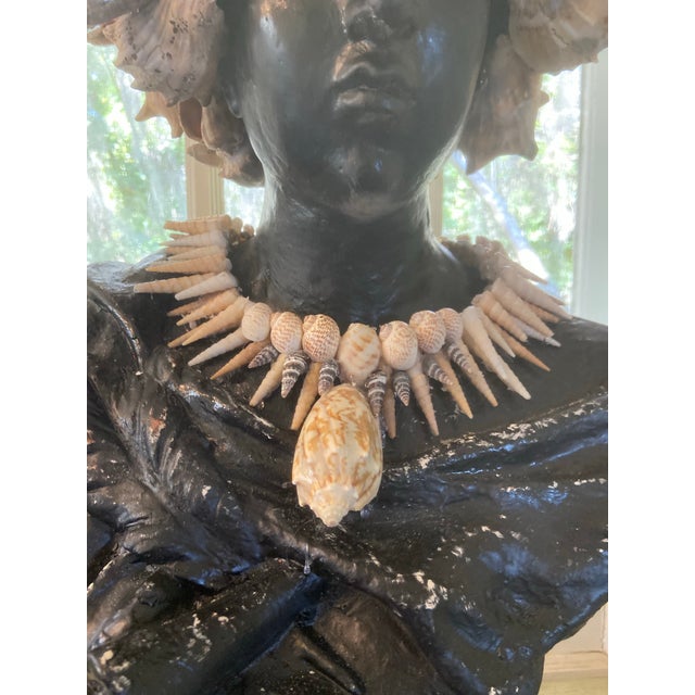 2020s Shell Bust - Planter by Artist, Fancy, May River Neptune, Signed For Sale - Image 5 of 10