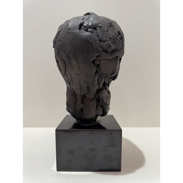 1960s 1960s Larry Mohr Bronze Bust on Marble Plinth Sculpture Signed From Artist Estate For Sale - Image 5 of 9