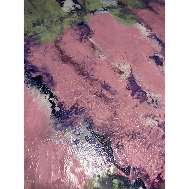 Contemporary Original Painting “Abstract in Celadon and Pink” by Auker For Sale - Image 4 of 8