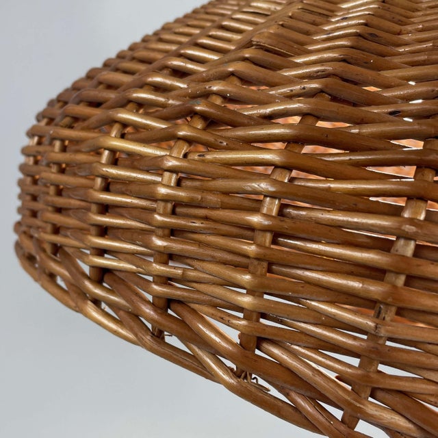 Mid-Century Rattan & Wicker Pendant, Sweden, 1960s For Sale - Image 13 of 16