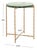 Coastal Tengah Round Glass Accent Table in Green / Brass For Sale - Image 3 of 8