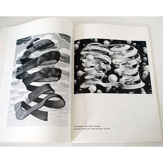 Two Vintage m.c. Escher Books, Graphic Work, Magic Mirror ...