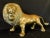 Wonderful large vintage mid century solid brass figural lion sculpture. He is very well done. He weighs 13 pounds. Circa...