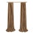 Pair of Custom Interlined Striped Drapery Panels in Black, Gold & Ivory, 94” For Sale
