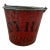 Vintage Mid-Century Red Painted Fire Bucket For Sale