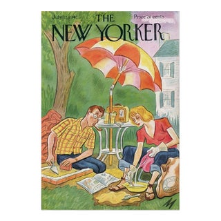 1947 Original New Yorker Magazine Cover by Julian De Miskey, July 12, Home Improvement For Sale