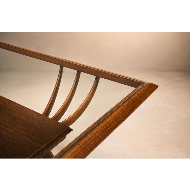 Brazilian Modern Coffee Table in Caviúna Wood & Glass, Giuseppe Scapinelli, Brazil, 1950s For Sale - Image 18 of 18