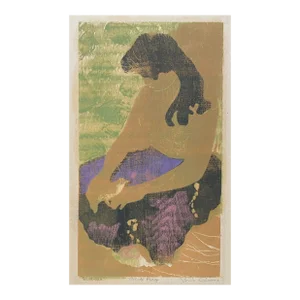 1940s Bruce Currie Summer Woodblock
