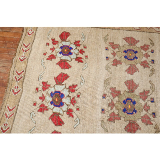 Vintage Zabihi Collection Turkish Kars Beautiful Floral Rug - 5'7" x 7'11" For Sale - Image 4 of 11