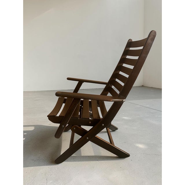 Vintage Mid-Century Garden Furniture Set in Wood by Mesch, 1975, Set of 7 For Sale - Image 4 of 18