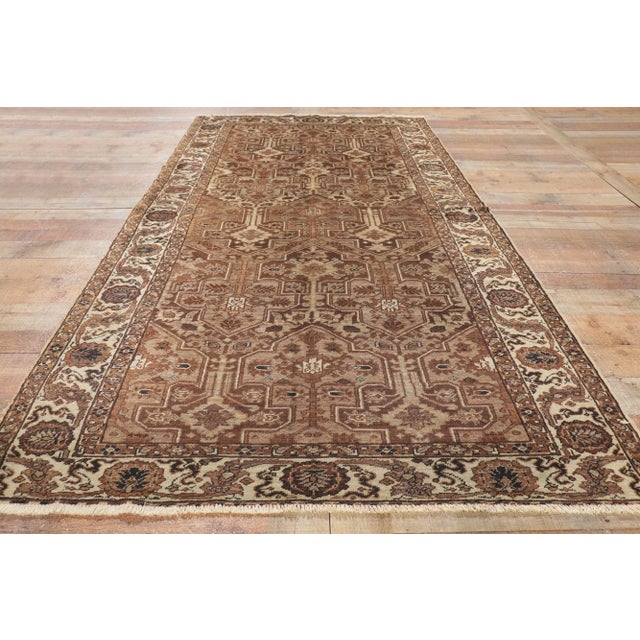 Brown Vintage Turkish Sivas Rug - 04'04 x 08'02 For Sale - Image 8 of 10
