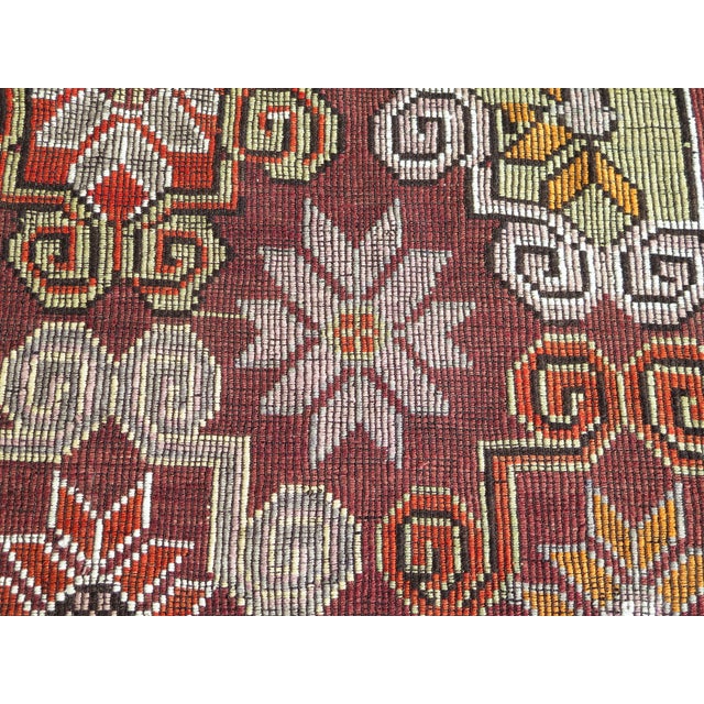 Textile Mid 20th Century Mid 20th Century 60s Vintage Goathair Handmade Turkish Kilim Boho Area Rug For Sale - Image 7 of 11