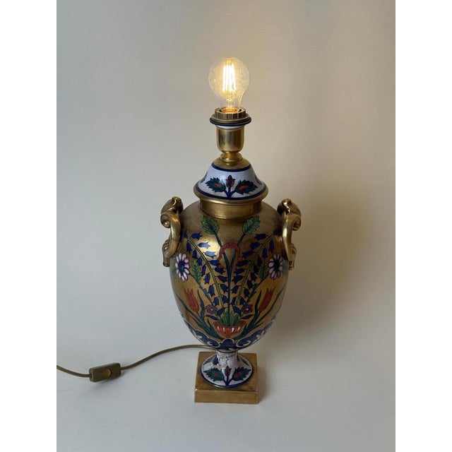 Hollywood Regency Table Lamp from Ceramiche Batignani Firenze, Italy, 1970s For Sale - Image 10 of 11
