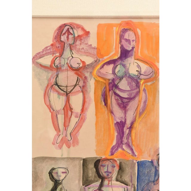 This amazing signed and vintage 1960's watercolor by Chamberlin' 60 is one of a kind. It is newly custom museum framed...