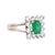 A beautifully balanced vintage cluster ring (circa 1970), masterfully crafted in 14k white gold. At the heart of this...