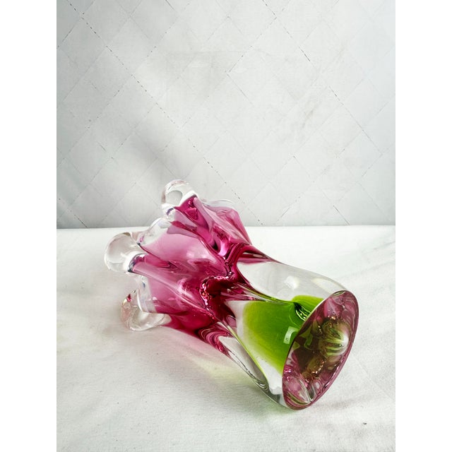 1960s Mid-Century Modern Art Glass Vase by Josef Hospodka for Chribska, 1960s For Sale - Image 5 of 11