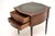 Wood Antique Regency Leather Top Side Table, 1950 For Sale - Image 7 of 8