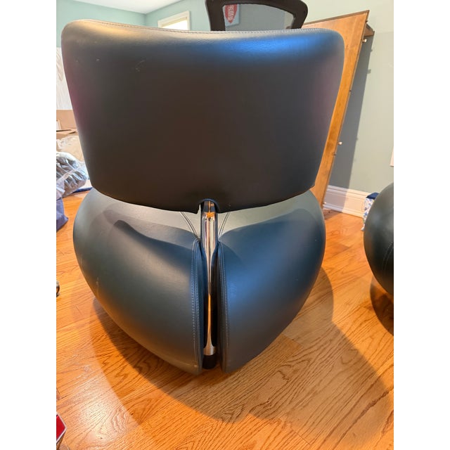 Leolux 1980s Set of Pallone Leather Chair From Leolux For Sale - Image 4 of 8