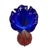 1960s Murano Glass Flower Vase in Blue and Red, Italy, 1960s For Sale - Image 5 of 7
