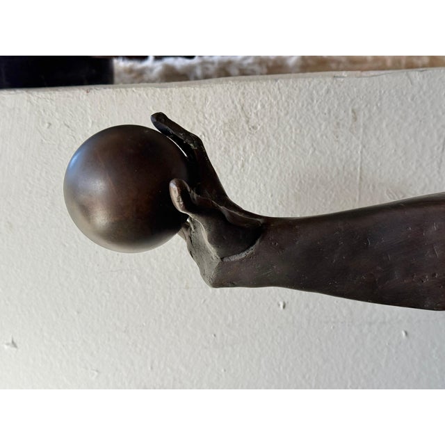 1980s Massive Claudio Nicoli Bronze Sculpture Mythological Figure, Icarus For Sale - Image 11 of 18