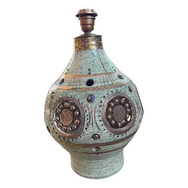 Studio Pottery Ceramic Lamp by Georges Pelletier, 1970s For Sale