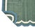 Handmade Cotton Flat Weave Area Rug, Forest Green and Teal Blue Scalloped Dhurrie - 8'x10' For Sale - Image 6 of 12
