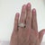 Rose & White Gold Pave Diamond Engagement Ring Cz Center, Size 7.75 For Sale - Image 6 of 6