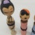 Wood Vintage Japanese Wooden Doll Set and 1 for Ceramic – Traditional Hand-Carved Figures Set of 6 For Sale - Image 7 of 15