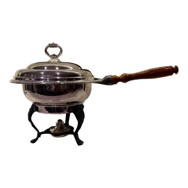 Vintage Silverplate Sheridan Chafing Dish For Sale