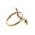 Modern 14k Yellow Gold Snake Ring, Size 7 For Sale - Image 3 of 4