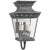 Chapman & Myers for Visual Comfort Signature Elsinore Medium Bracket Lantern in Weathered Zinc with Clear Glass For Sale
