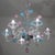 Inspired from the city of Amsterdam. Elegant vintage Murano chandelier decorated with pink and blu tulips in Murano Glass....