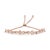 Certain to create a sophisticated look with any attire, this stylish diamond bolo bracelet is composed of 14k rose gold...