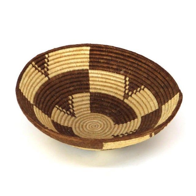 Vintage Southwest Native American Woven Reed Basket 20thC Measures - 11.5"H x 11.5"W x 4.5"D