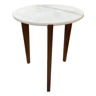 Andrianna Shamaris Italian Marble Side Table For Sale