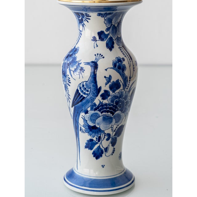 Dutch Delft Blue and White Chinoiserie Ceramic Table Lamp from Royal Delft, 1970s For Sale - Image 3 of 15