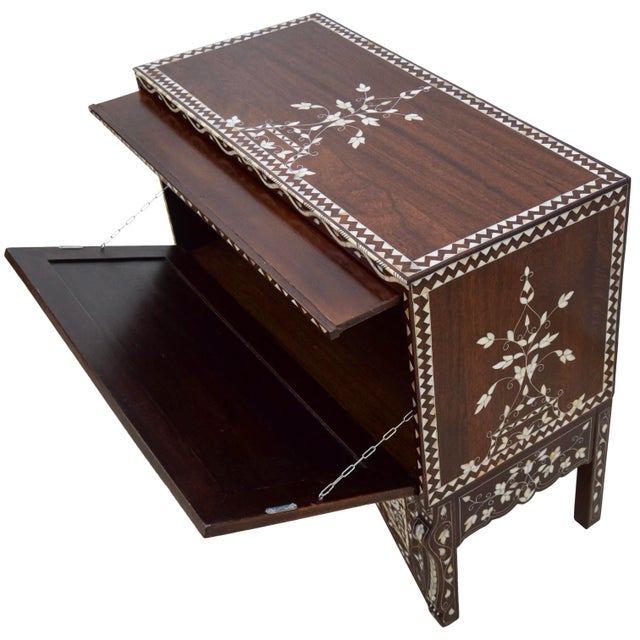 Vintage Syrian Mother-Of-Pearl Damascene Art Console Table For Sale - Image 9 of 13