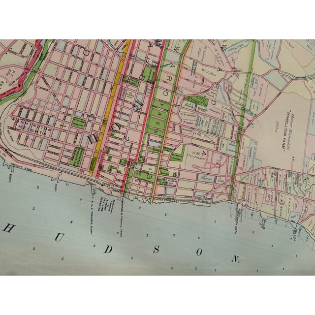 Antique cartography map of Section 15 of Orange and Dutchess Counties, New York. Hand colored index map in 3 segments, and...